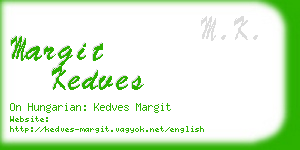margit kedves business card